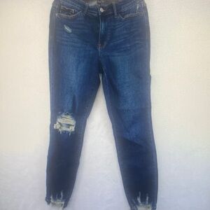 Judy Blue Women’s JB82446Dj Mid-Rise Chopped Hem Relaxed Fit Jeans Size 7/28